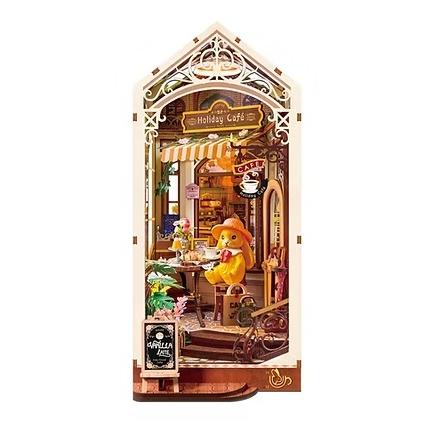 ROBOTIME Holiday Cafe【TGB15】Rolife DIYブックヌック（組立キット
