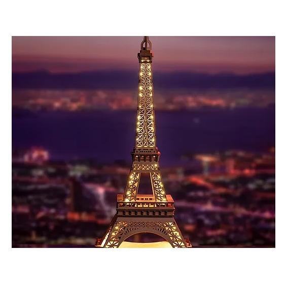 ROBOTIME 夜中のエッフェル塔【TGL01】Rolife 3Dウッドパズル