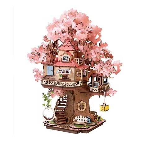 ROBOTIME Sakura Tree House【TGS04】Rolife 3Dウッドパズル