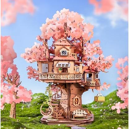 ROBOTIME Sakura Tree House【TGS04】Rolife 3Dウッドパズル（組立
