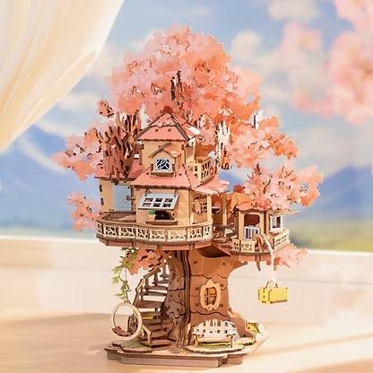 ROBOTIME Sakura Tree House【TGS04】Rolife 3Dウッドパズル（組立