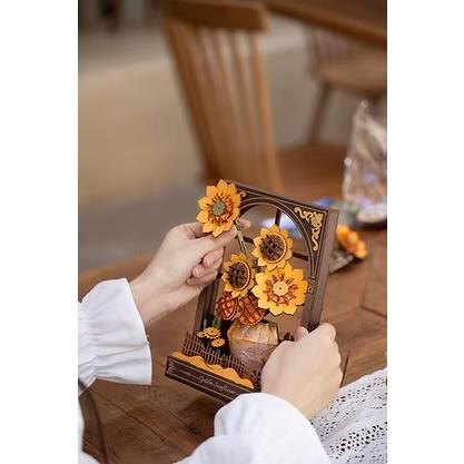 【6,000円以上で送料無料対象商品】ROBOTIME　Golden Sunflower【TH002】ROWOOD　ウッドパズル（組立キット）（英語版製品） |  | 05