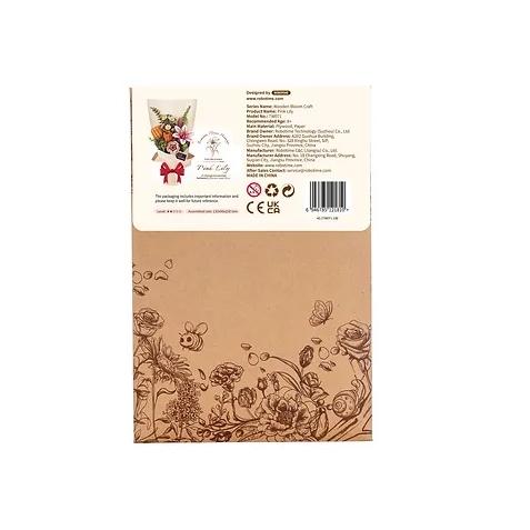 【追跡可能メール便なら送料230円】【6,000円以上で送料無料対象商品】ROBOTIME　Pink Lily（ピンクリリー）【TW071】ROWOOD　3Dウッドパズル（英語版製品） |  | 03