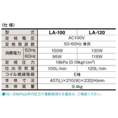メドーブロワ 2年保証 日東工器 エアーポンプ LA-100 浄化槽 LE-100