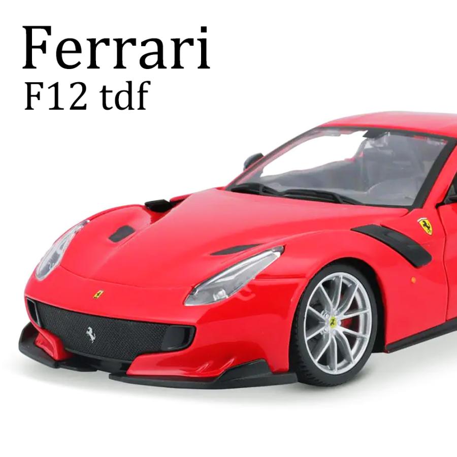 ミニカー 1/24 フェラーリ F12 tdf レッド ブラーゴ Ferrari F12 tdf RED モデルカー 18-26021R1｜airs｜07