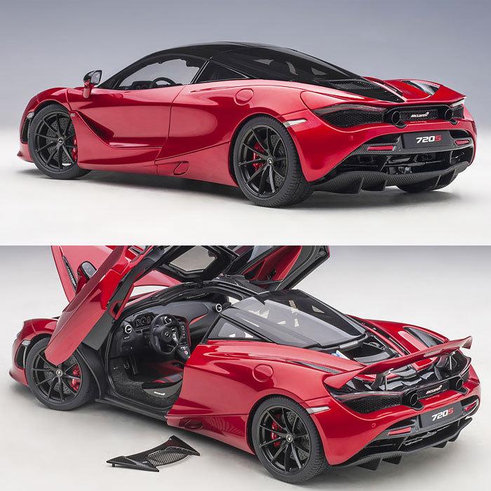 ミニカー 1/18 マクラーレン 720S メタリックレッド スーパーカー