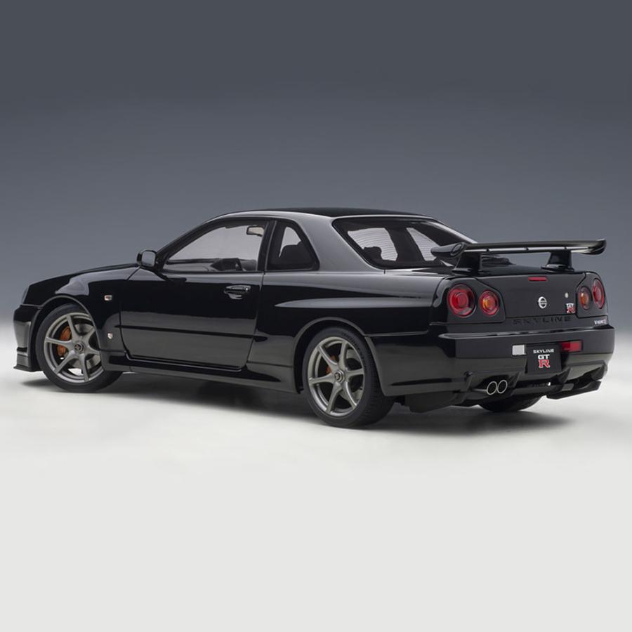 ミニカー 1/18 日産 スカイライン GT-R R34 Vスペック II ブラックパール NISSAN SKYLINE オートアート AUTOart 77407｜airs｜02