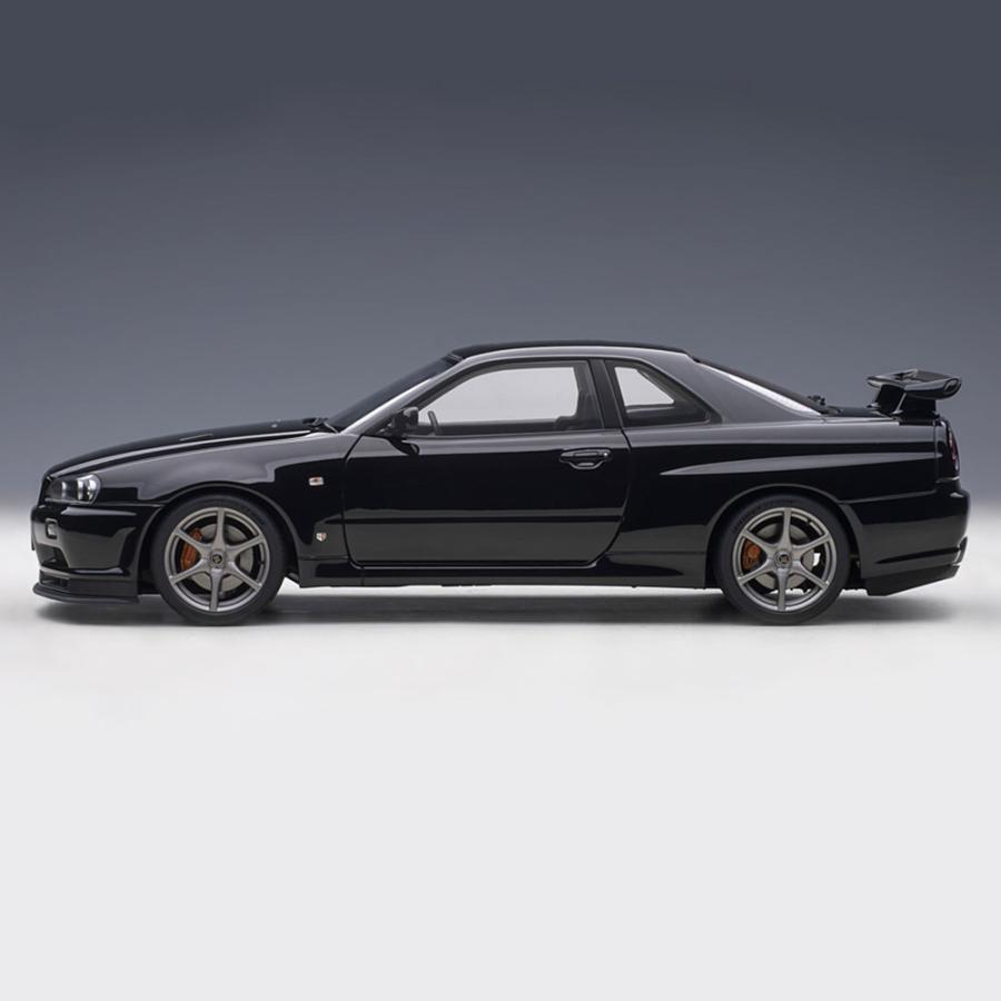 ミニカー 1/18 日産 スカイライン GT-R R34 Vスペック II ブラックパール NISSAN SKYLINE オートアート AUTOart 77407｜airs｜03