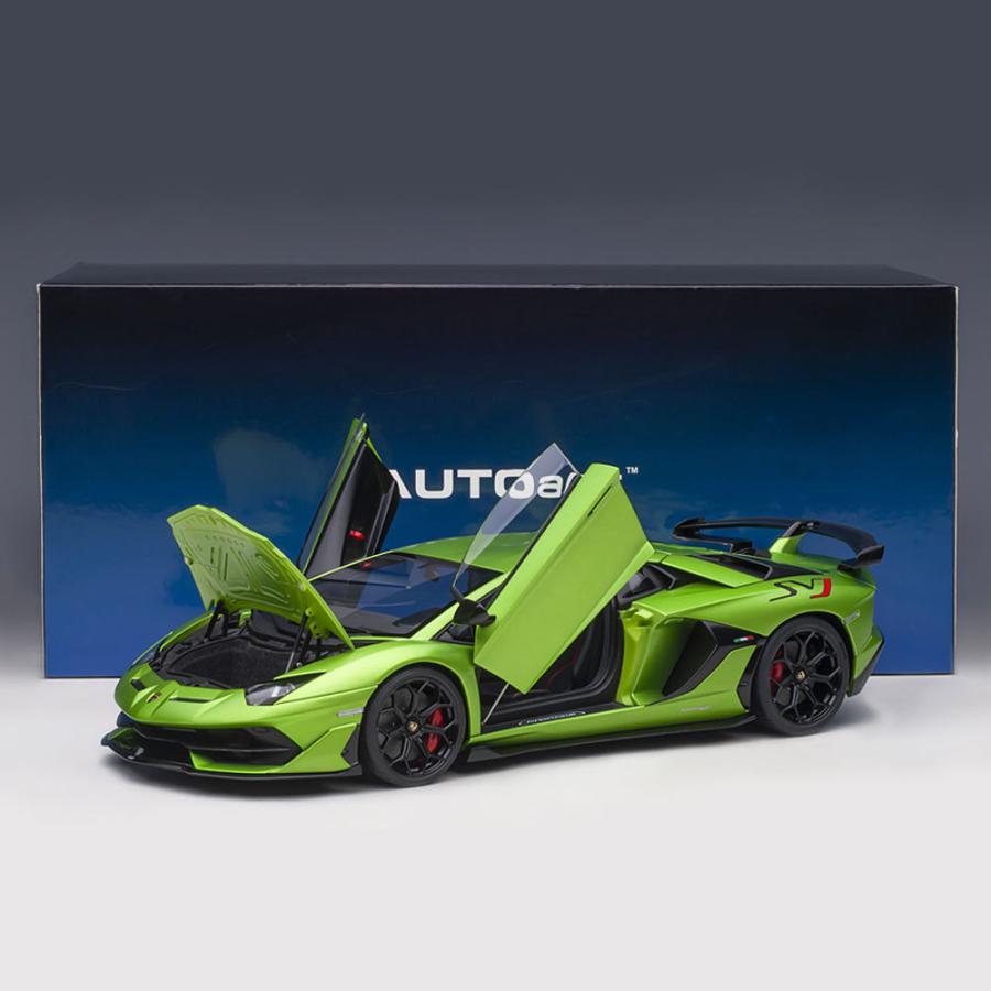 ミニカー 1/18 ランボルギーニ アヴェンタドール SVJ マット グリーン オートアート Lamborghini Aventador モデルカー 79178｜airs｜16