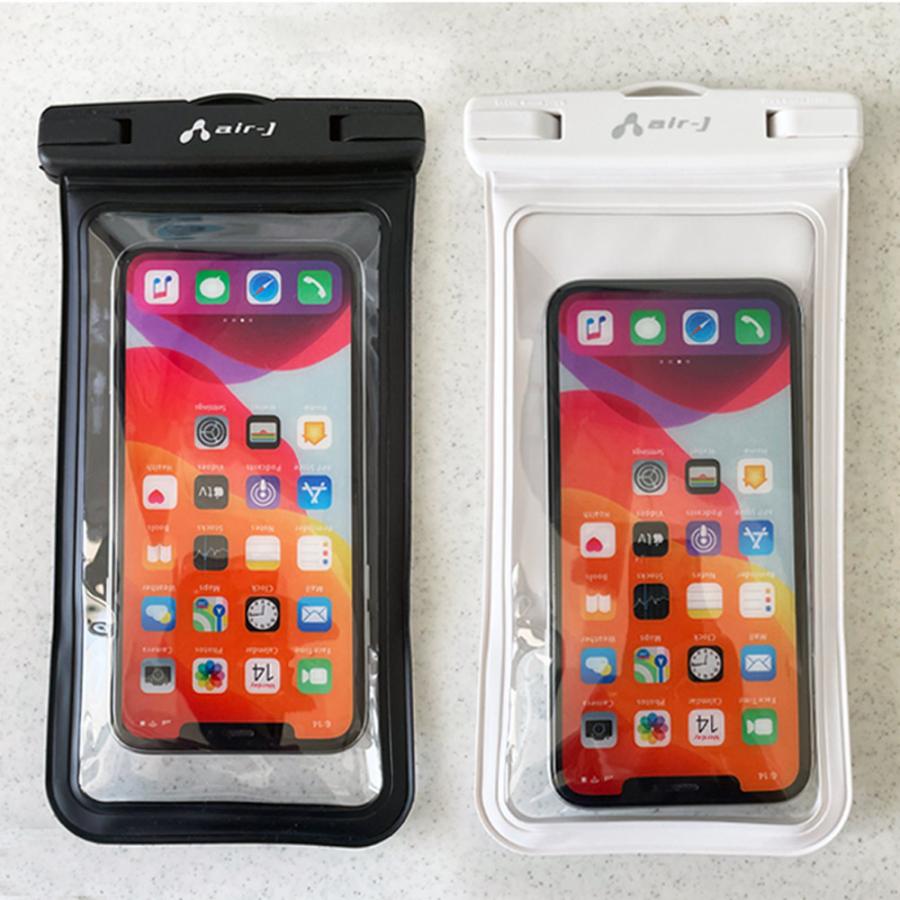 防水ケース スマホ IPX8 スマホケース 水中撮影 ネックストラップ 防水 ケース カバー 防水等級最高水準 防塵 川遊び 通話OK 大きめスマホ対応 | air-J | 03