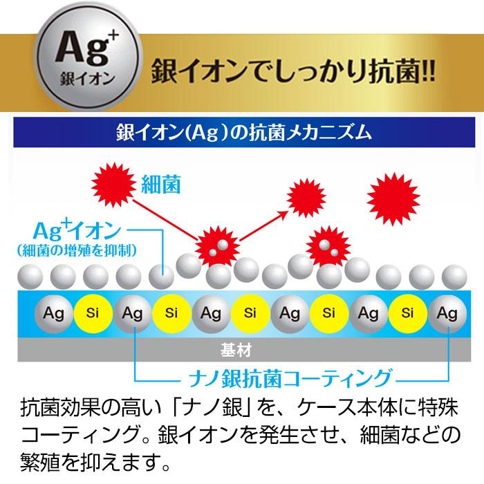 iPhoneSE第2世代 ケース iPhone8 iPhone7 スマホケース バックカバー クリア 抗菌 ブラック レッド シルバー ACK-P20-SN | air-J | 05