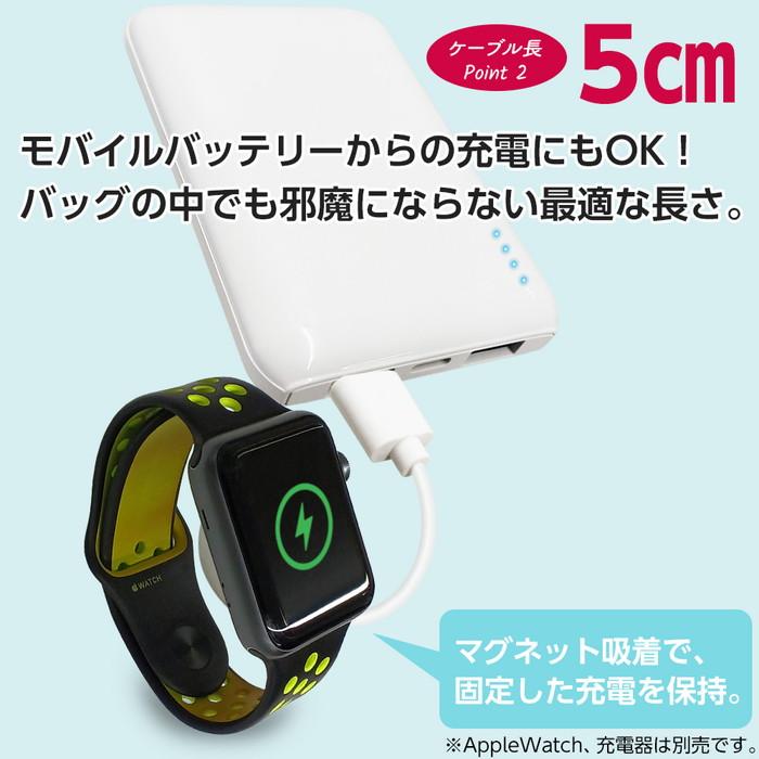 Apple Watch対応磁気5w充電ケーブルType-A Type-C 1m 5cm アップル