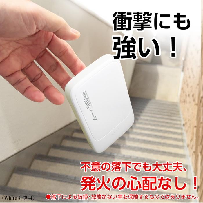 モバイルバッテリー 5000mAh リン酸鉄 LiFePO4 長持ち 1000回 充放電 2