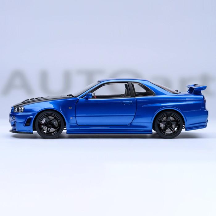 ミニカー 1/18 日産 nismo 記念モデル R34 GT-R Z-tune ブルー NISSAN