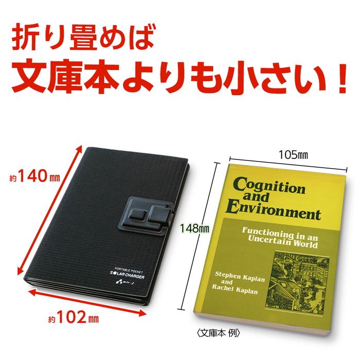 ソーラー充電器 14W サンパワー社製パネル搭載 ソーラーチャージャー