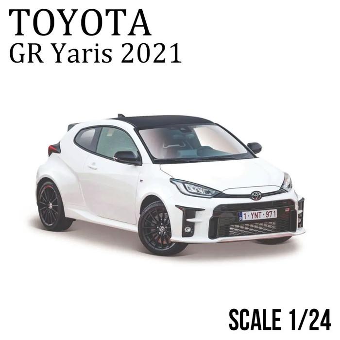ミニカー 完成品 1/24 トヨタ GR ヤリス 2021 ホワイト TOYOTA 人気 車