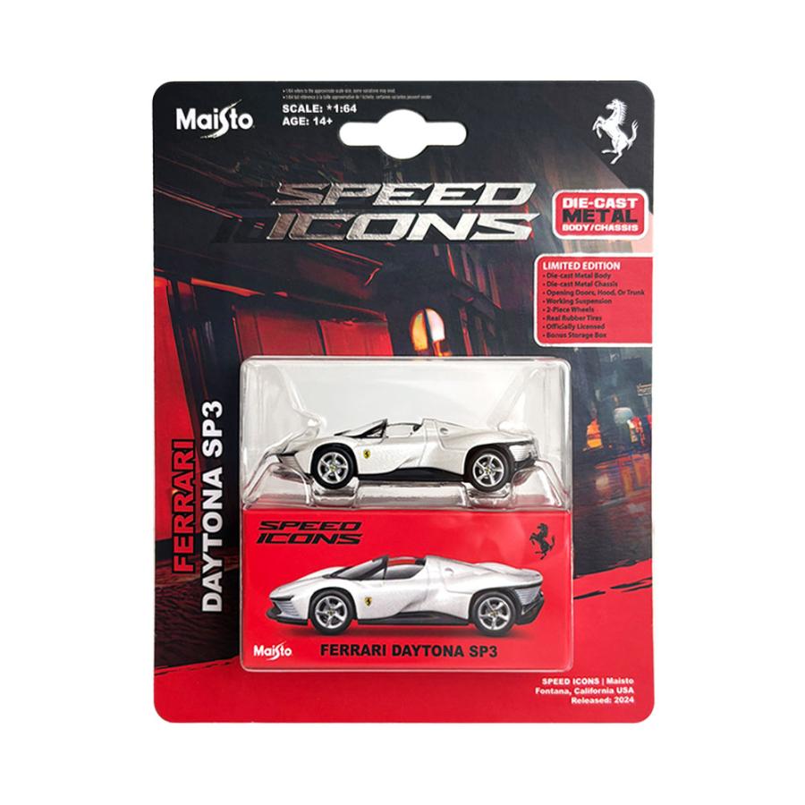 1/64 フェラーリ デイトナ SP3 ホワイト ミニカー ダイキャストモデル