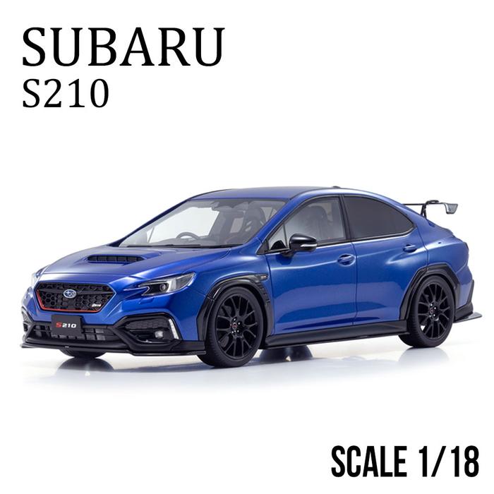 進撃の巨人 x スバル ミニカー 青 SUBARU ミニカー 1/18 S210 WR スポーツカー レーシングカー パール