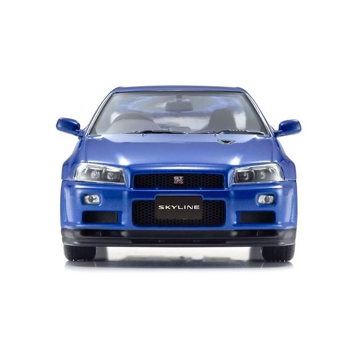 日産 ミニカー 1/43 スカイライン R34 GT-R スポーツカー ブルー 公式