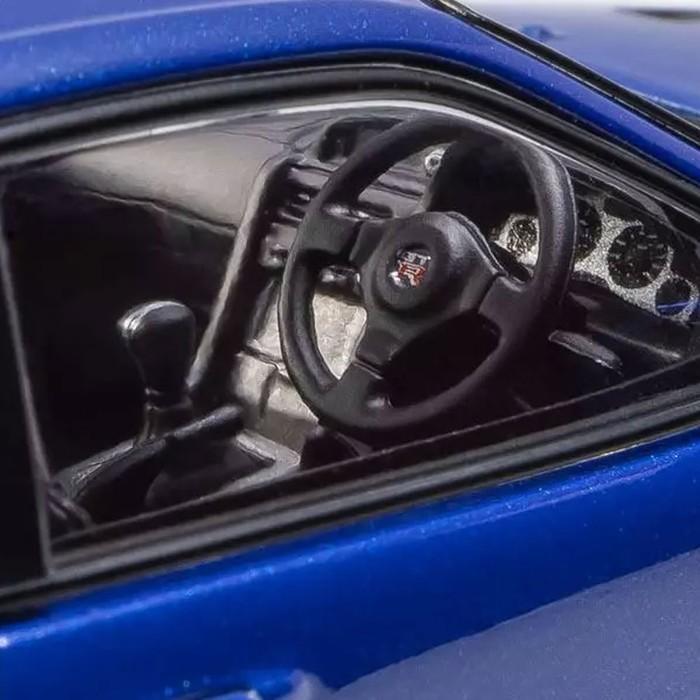 日産 ミニカー 1/43 スカイライン R34 GT-R スポーツカー ブルー 公式