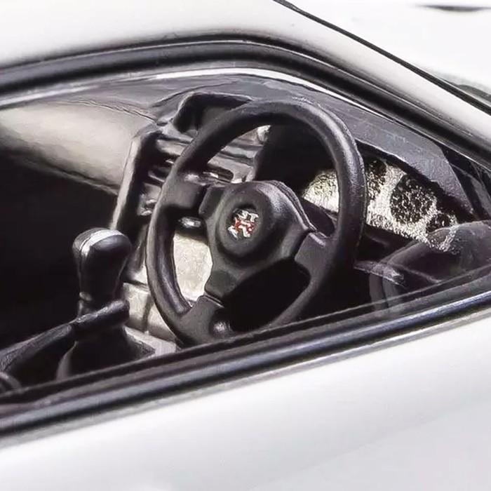 日産 ミニカー 1/43 スカイライン R34 GT-R スポーツカー ホワイト