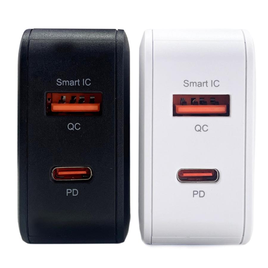 充電器 PD20W コンセントAC充電器 USBポート付きACアダプタ タイプCポート付き PD急速充電 スマートIC搭載 PSE認証製品 エ 6ヶ月保証 エコパケ プラスエコ | air-J | 03