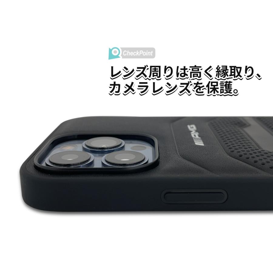 メルセデスAMG iPhone 13 ケース ハードケース 本革 AMG 13Pro