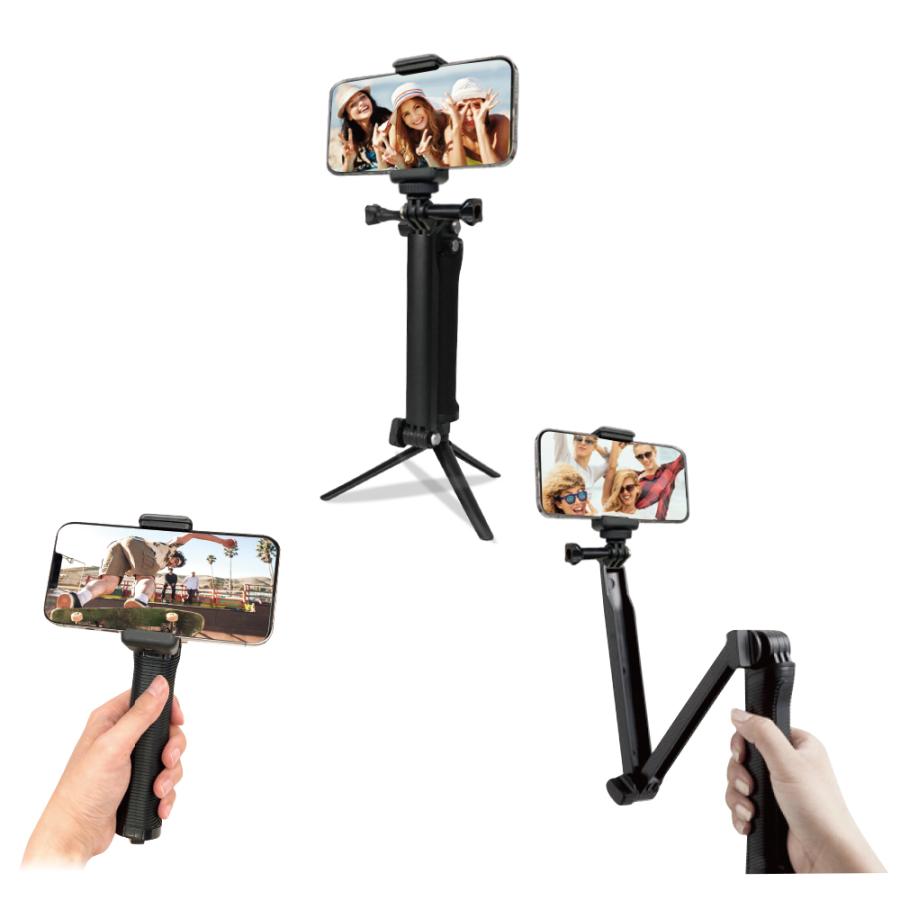 air-J 自撮り棒 三脚付き スマホスタンド iPhone Android