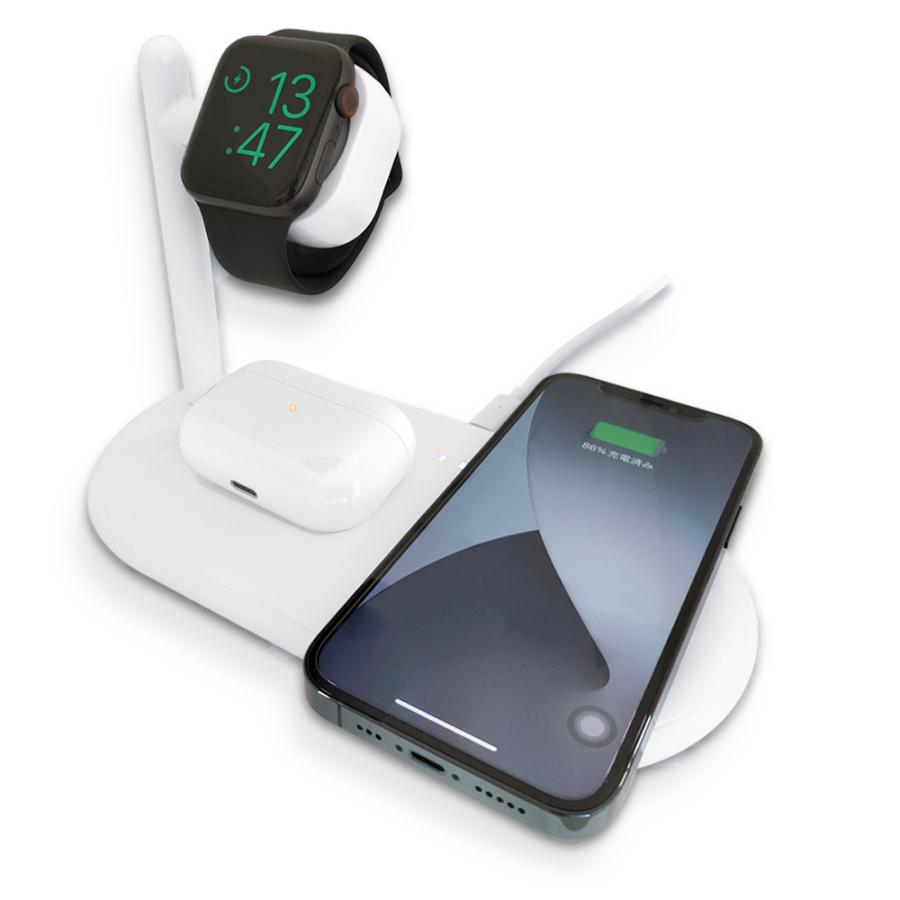 ワイヤレス充電器 3in1 iPhone AirPods AppleWatch 同時充電 ワイヤレス充電器 3in1 iPhone AirPods AppleWatch 同時充電
