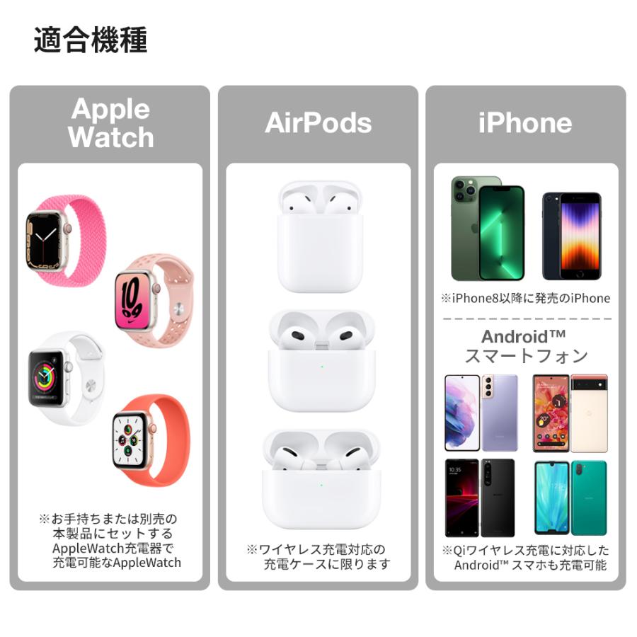 ワイヤレス充電器 3in1 iPhone AirPods AppleWatch 同時充電 ワイヤレス充電器 3in1 iPhone AirPods AppleWatch 同時充電