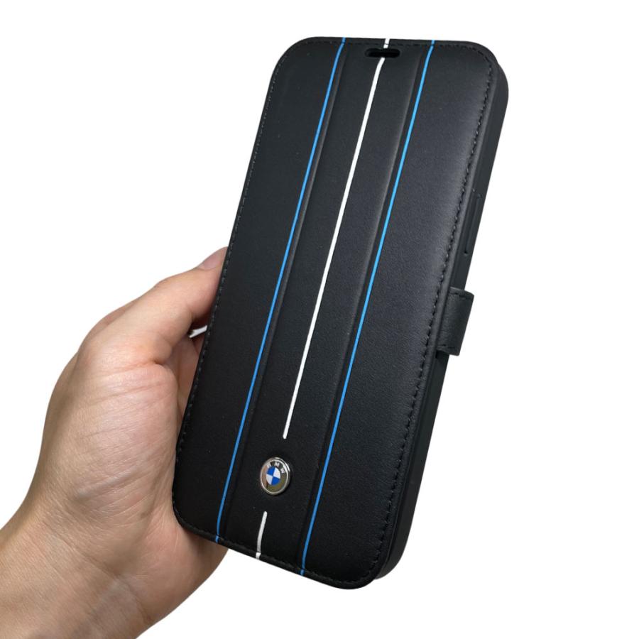 BMW iPhone 14 ケース iPhone13 手帳型 本革 iPhone14Pro