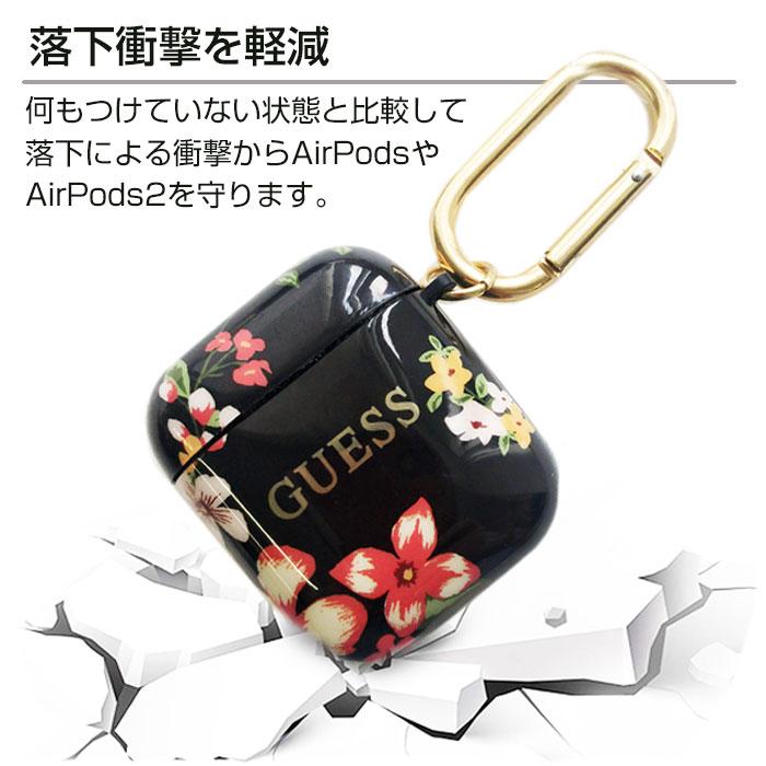 エアーポッズ ケースGuess ゲス AirPods AirPods2 収納ケース カラビナ