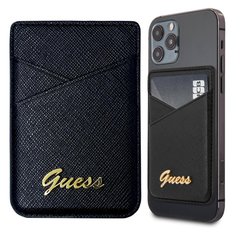 スマホカードポケット カード収納 背面ポケット カードケース GUESS