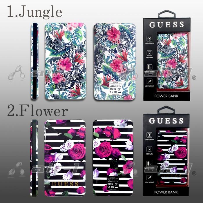 充電器 モバイルバッテリー 4800mAh GUESS ケーブル付 USBポート リチウムバッテリー |  | 01