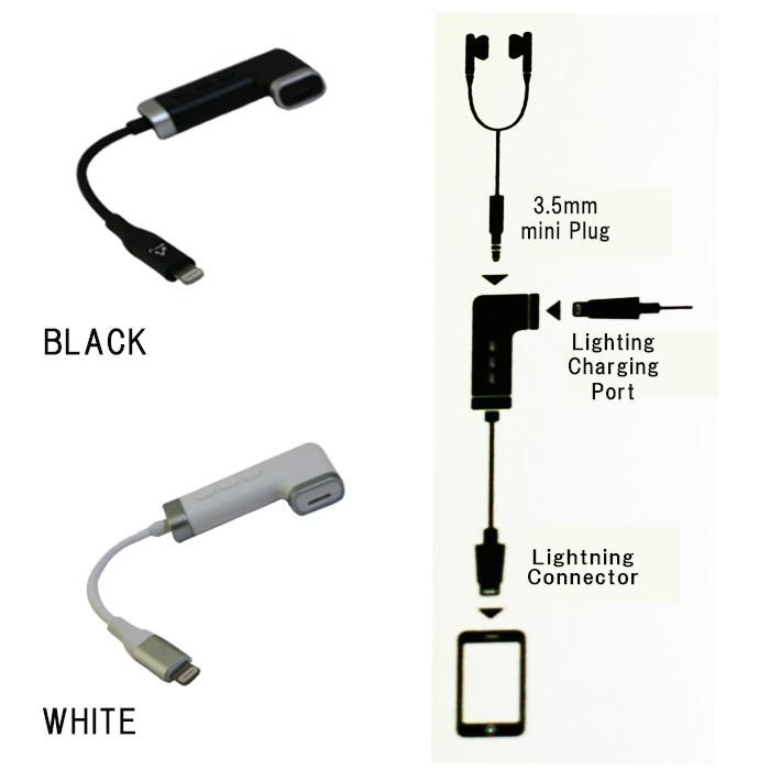 イヤホン 変換アダプター 3.5mm イヤホンジャック 音楽＋充電 Audio Jack Adapter for ipod iPhone