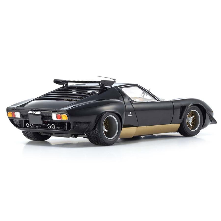 ミニカー 1/18 ランボルギーニ ミウラ SVR ブラック KYOSHO 京商 Lamborghini MIURA SVR モデルカー KS08319BKG｜airs｜02