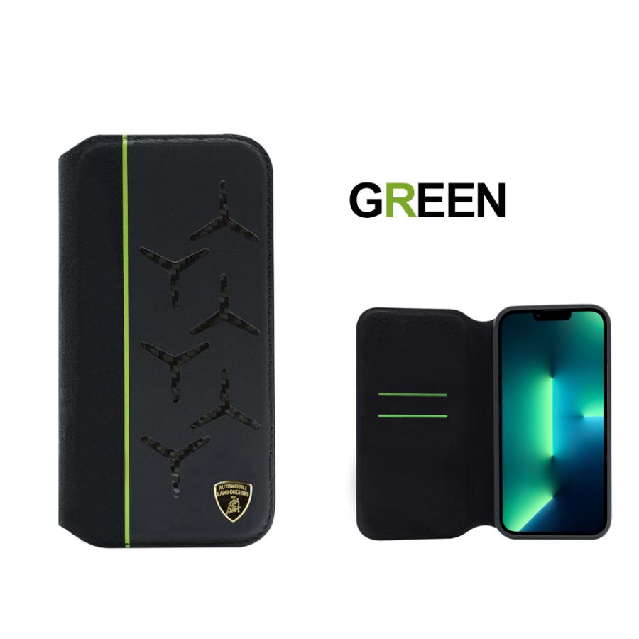 Lamborghini iPhone 14 ケース 手帳型 本革 ランボルギーニ