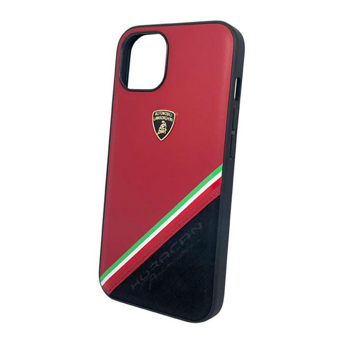 Lamborghini - ランボルギーニ アイフォンケース スマホカバー レッド 赤 アクセサリー Lamborghini iPhone 13Pro ケース 本革 ランボルギーニ iPhone13
