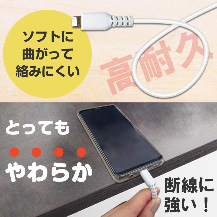 ライトニングケーブル 50cm MFi認証品 同期 iPhone 充電 ケーブル 充電