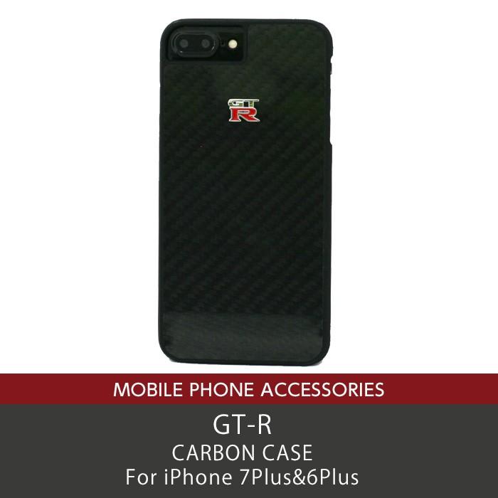 日産 GT-R 公式ライセンス iPhone7Plus 6sPlusケース ハードケース カーボン調 アイフォン7プラス 6sプラス ブラック ブランド カバー 7Plus｜airs