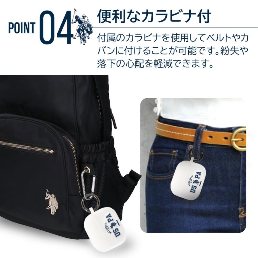 Airpods Proケース シリコン 第3世代 エアーポッズ エアーポッズプロ ケース ユーエスポロアッスン USPA ホワイト ブラック リング付 |  | 13