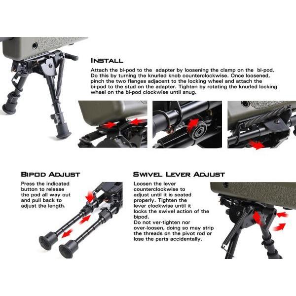 HarrisType M40 Duty バイポッド SwivelLockEdition VFC製の通販はau