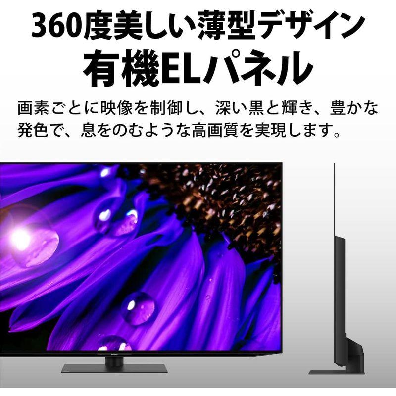 限定品 シャープ 55V型 有機EL テレビ AQUOS OLED 4T-C55EQ1 4K チューナー内蔵 Google TV (2022年モデル 【OC2798040772】(97582円)