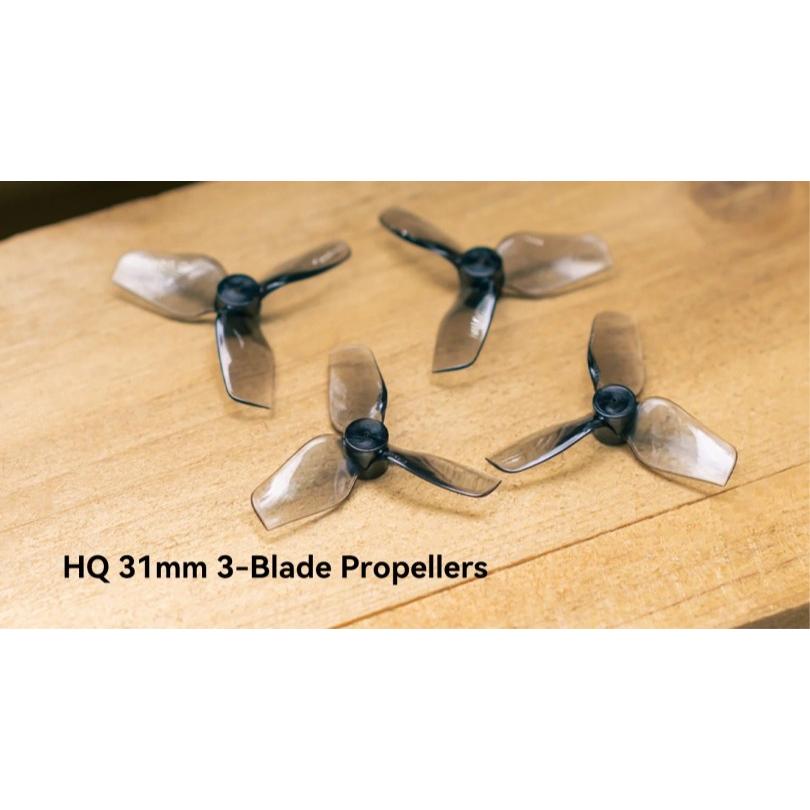 BETAFPV プロペラ HQ 31mm 3-Blade Propellers (0.8mm Shaft 4PCS) 【クリアグレー】（BETA 65S 2022Ver.などに）｜airstage｜05