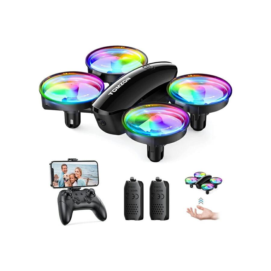 TOMZON A23-W Mini Drone カメラ付き 【ブラック】【機体・送信機