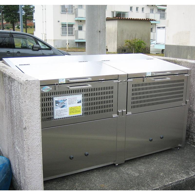 アースボックスEMD-11 完成品 ステンレス製 W180×D70×H100cm 960L 45Lごみ袋×約21個分