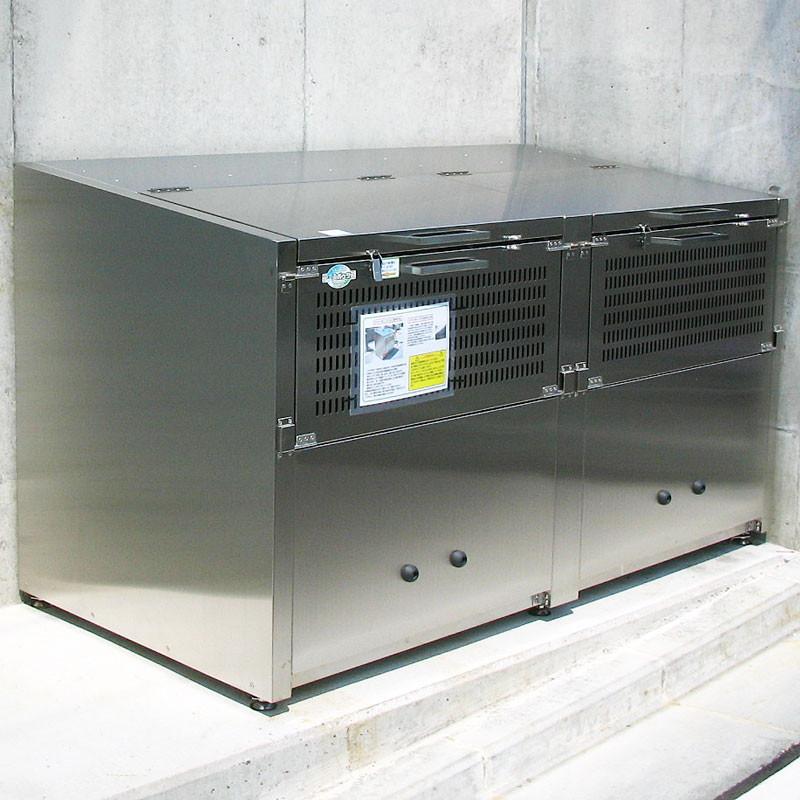 アースボックスEMD-13 完成品 ステンレス製 W180×D80×H100cm 1090L 45Lごみ袋×約24個分