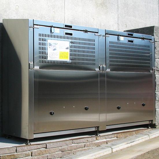 アースボックスEMDS-4(スリムタイプ) 完成品 ステンレス製 W180×D45×H110cm 690L 45Lごみ袋×約15個分