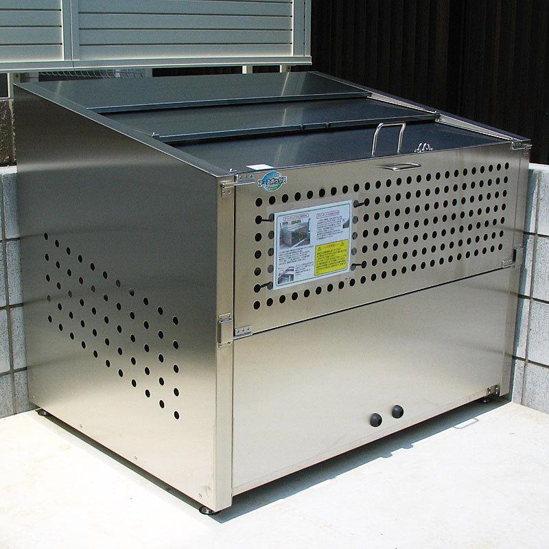 地べたボックス席EMS-4 打ち上げる品 ステンレス鋼製 W120×D90×H95珊 760L 45Lくず物袋×約17個分