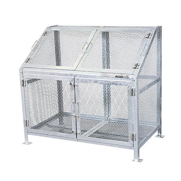 KDB-1200N メッシュごみ収集庫120 W125×D76×H112cm 600L 45Lごみ袋約13個 約8世帯 業務用大型ゴミ箱 ゴミステーション 屋外 大容量 グリーンライフ